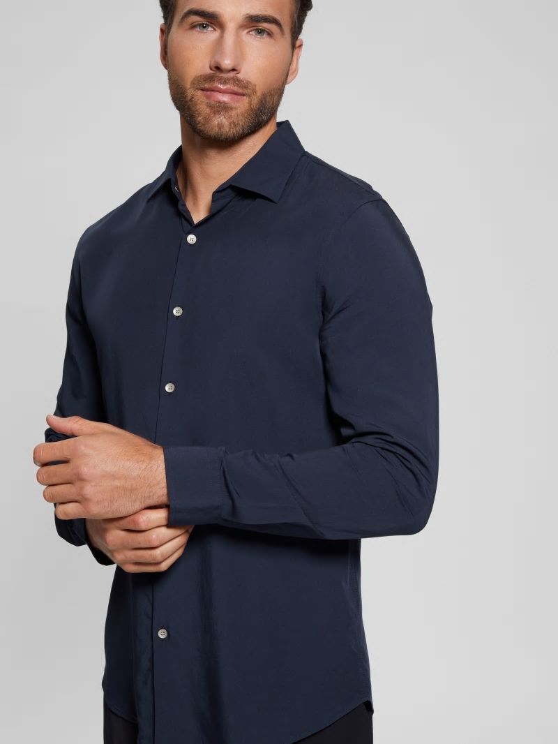 Guess Eco Sunset Long-Sleeve Shirt - Bleu éLéGant