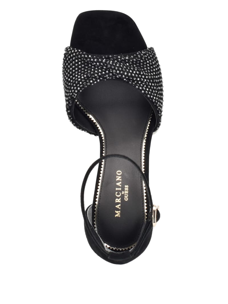 Guess Balie Rhinestone Sandal - Black1