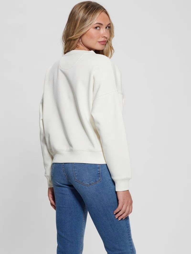 Guess Eco Relaxed Sweatshirt - Cream White