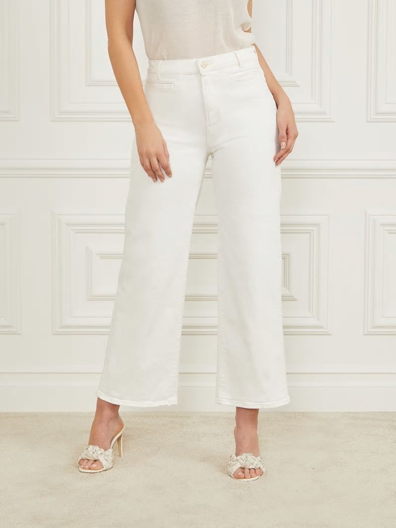 Guess Lyric Wide Leg Denim Pant - Chalk Wash