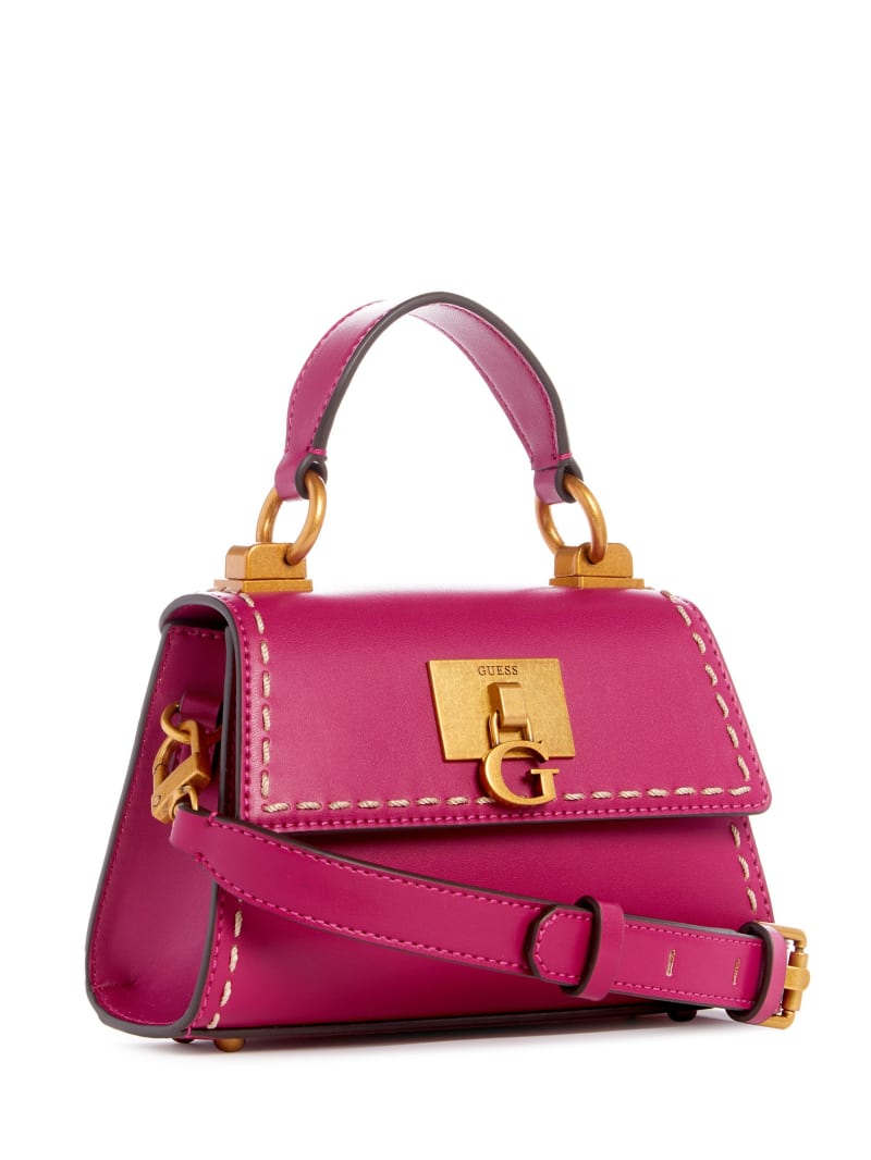 Guess Stephi Mini Fold-Over Crossbody - Magenta