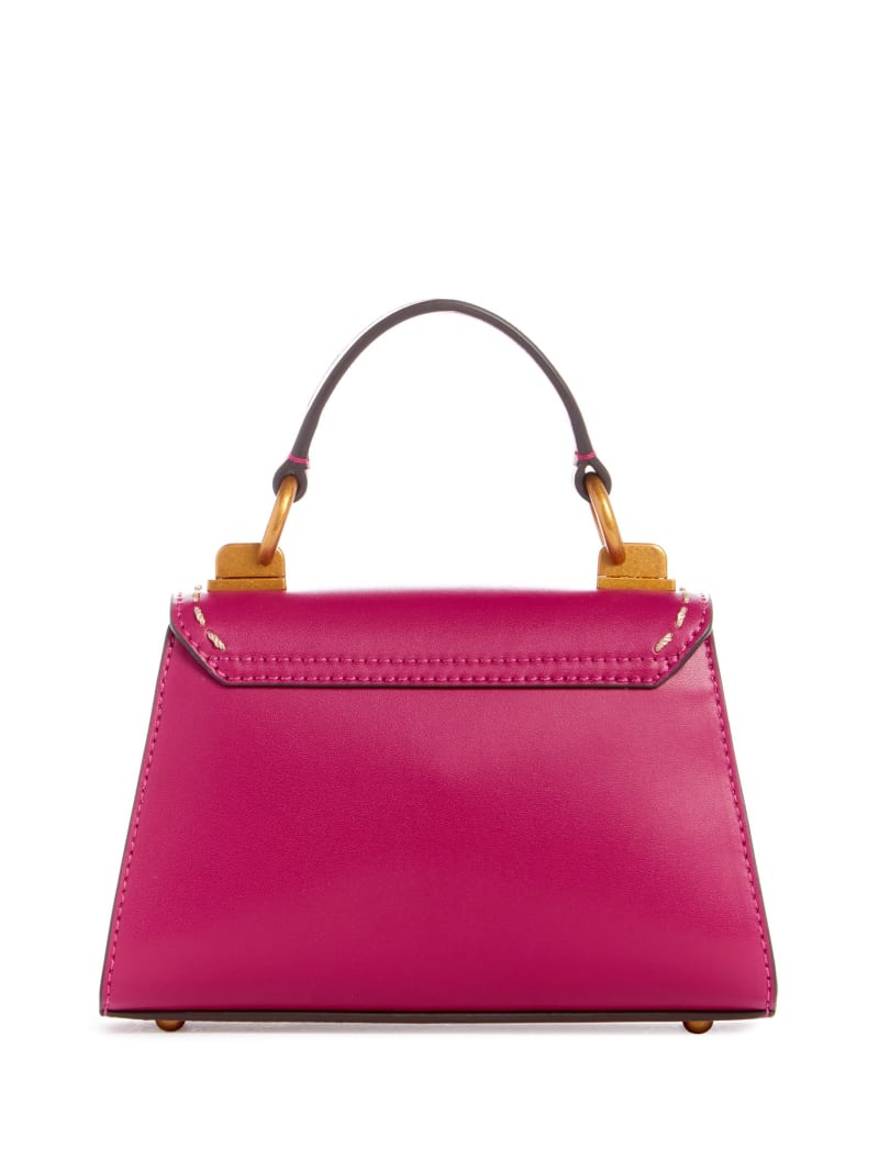 Guess Stephi Mini Fold-Over Crossbody - Magenta