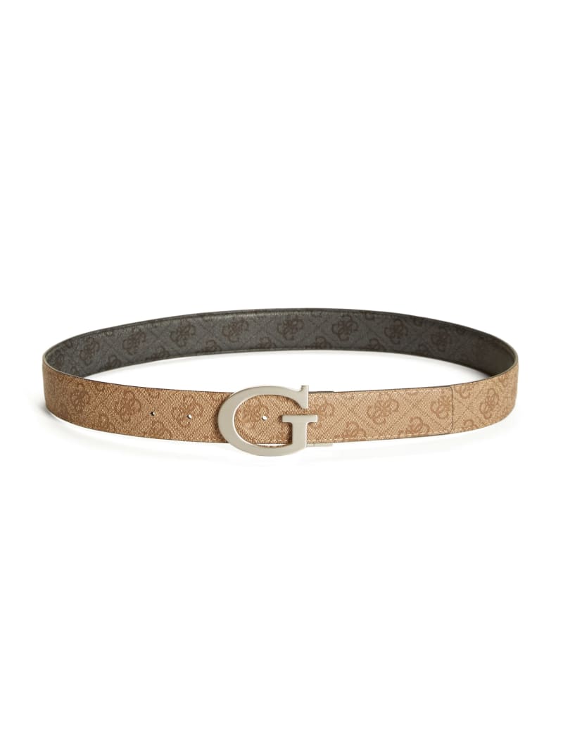 Guess Trey Reversible G Logo Buckle Belt - Brown/Black