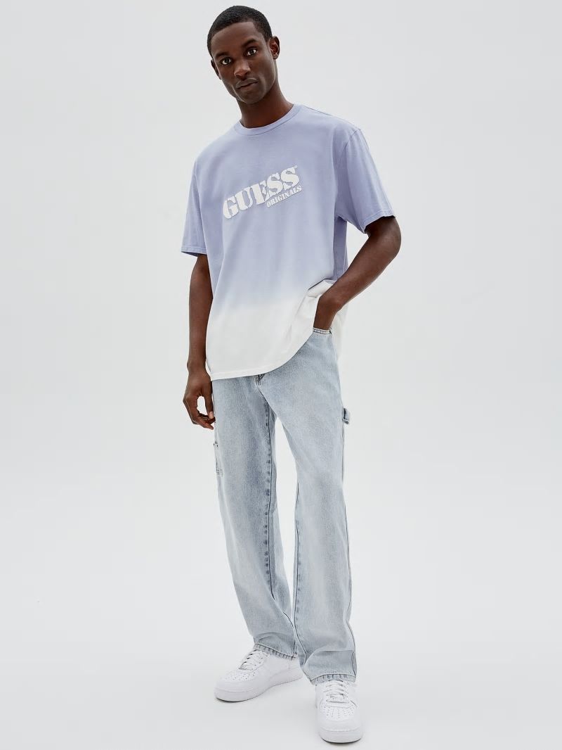 Guess GUESS Originals Dip-Dye Logo Tee - Sonic Pearl Multi