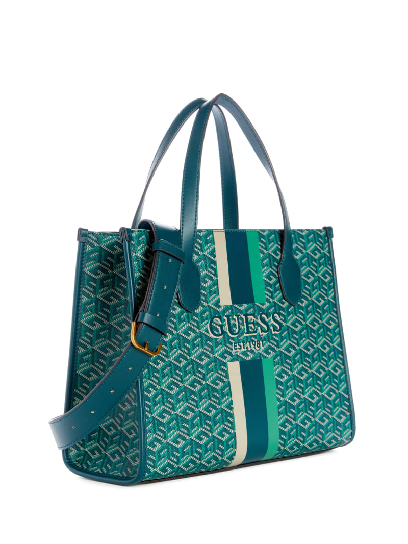 Guess Silvana G Cube Tote - Hunter Logo