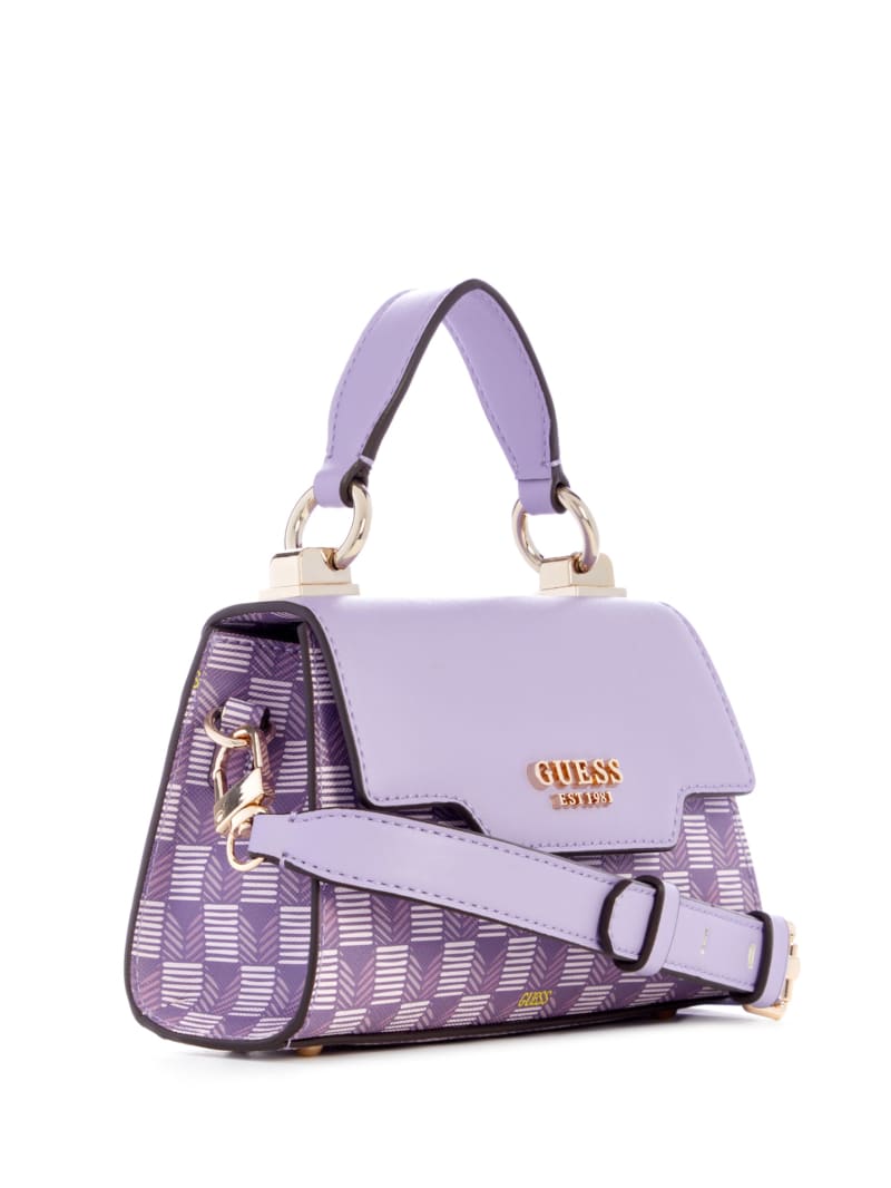 Guess Hallie Mini Fold-Over Flap Bag - Lilac