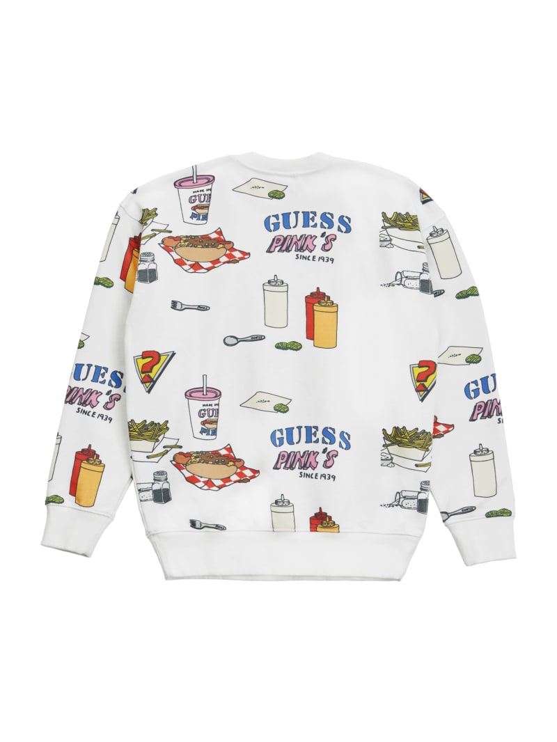 Guess GUESS Originals x Pink's Hot Dogs Sweatshirt - Pure White Multi