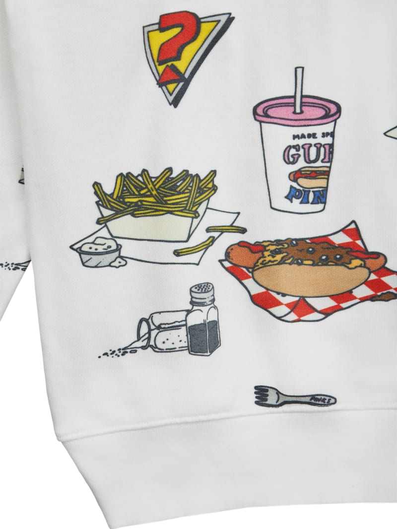 Guess GUESS Originals x Pink's Hot Dogs Sweatshirt - Pure White Multi