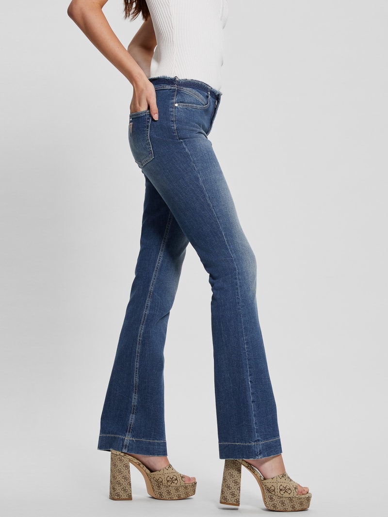 Guess Eco Pop '70s Frayed Flared Jeans - The Lima