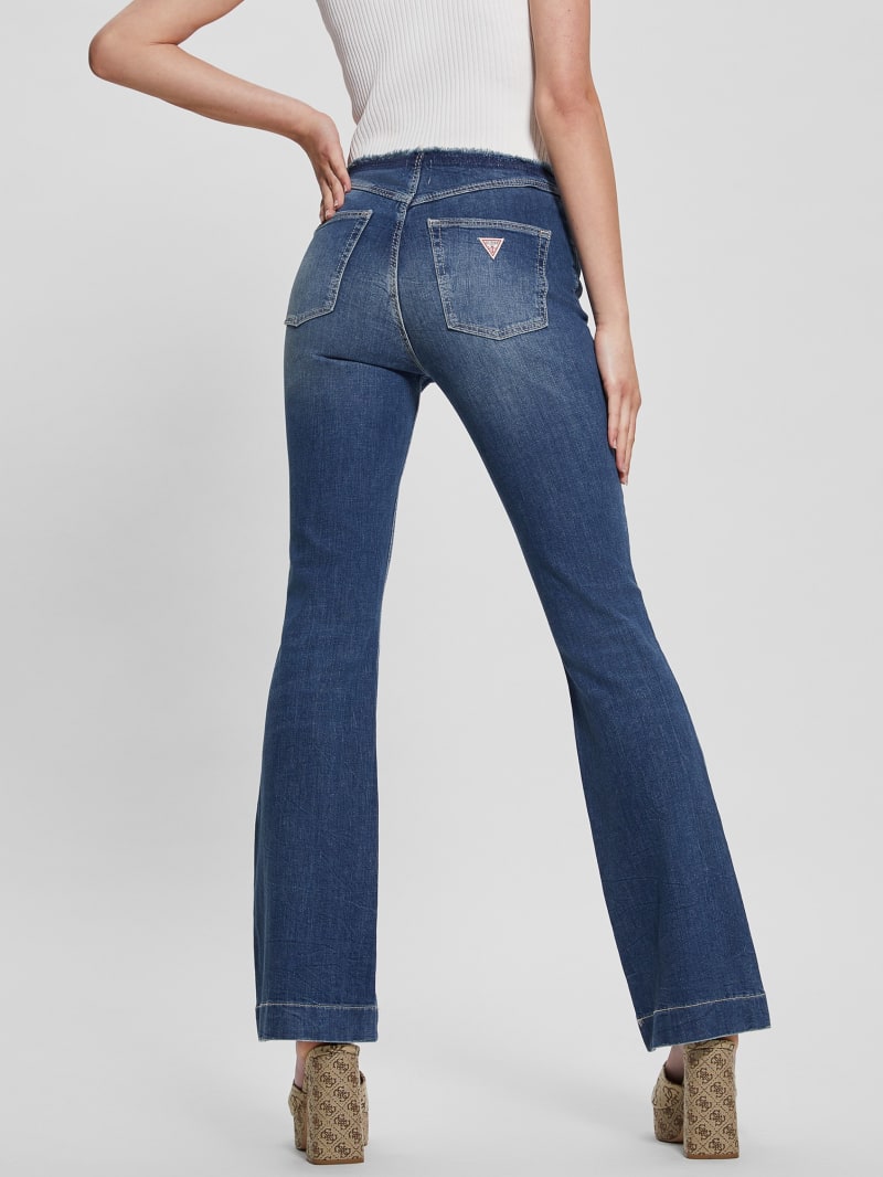 Guess Eco Pop '70s Frayed Flared Jeans - The Lima