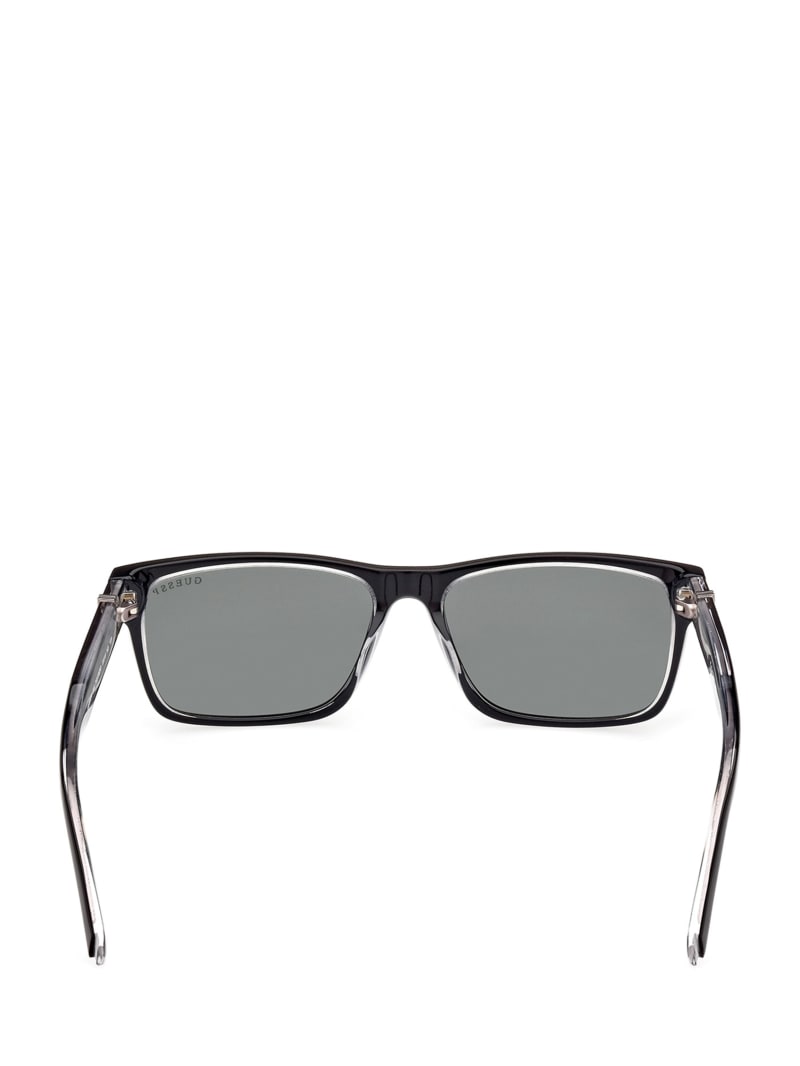 Guess Myles Plastic Square G Cube Sunglasses - Black