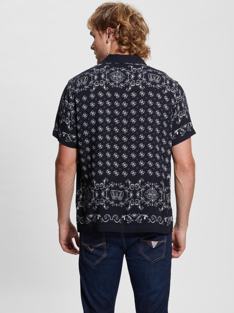 Guess Eco Royal Scroll Shirt - Royal Scroll