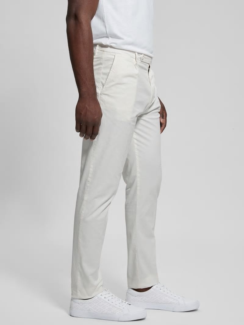 Guess Noah Straight Pants - Salt White