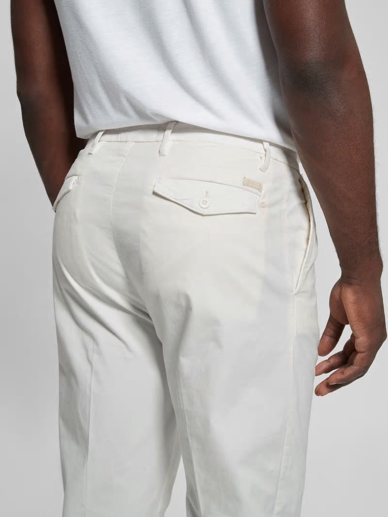 Guess Noah Straight Pants - Salt White