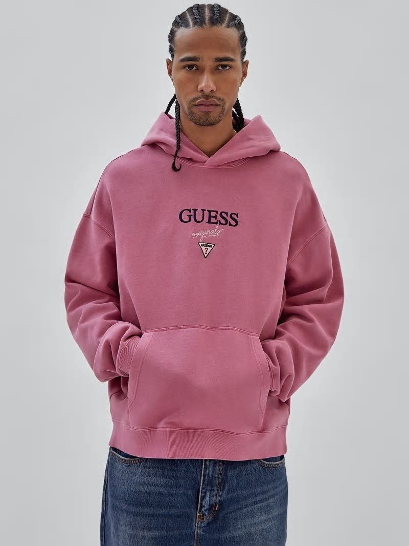 Guess GUESS Originals Baker Logo Hoodie - Distressed Damson Multi