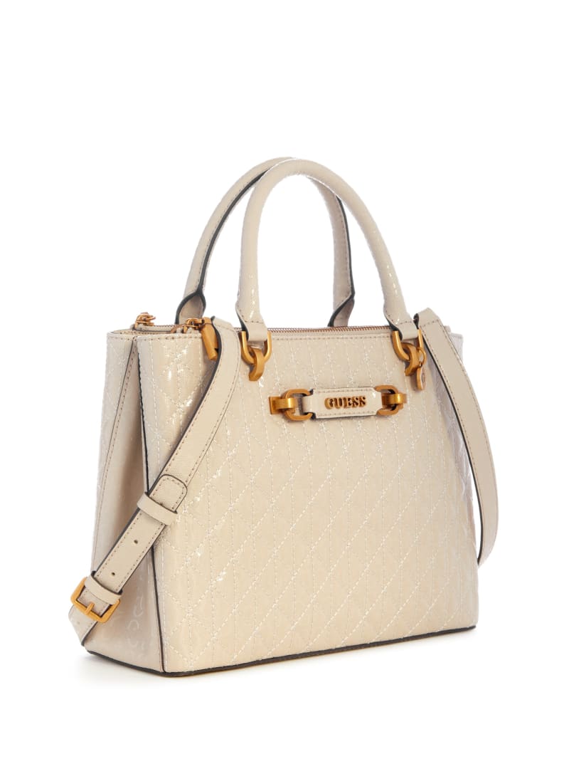 Guess Aveta Status Satchel - Off White