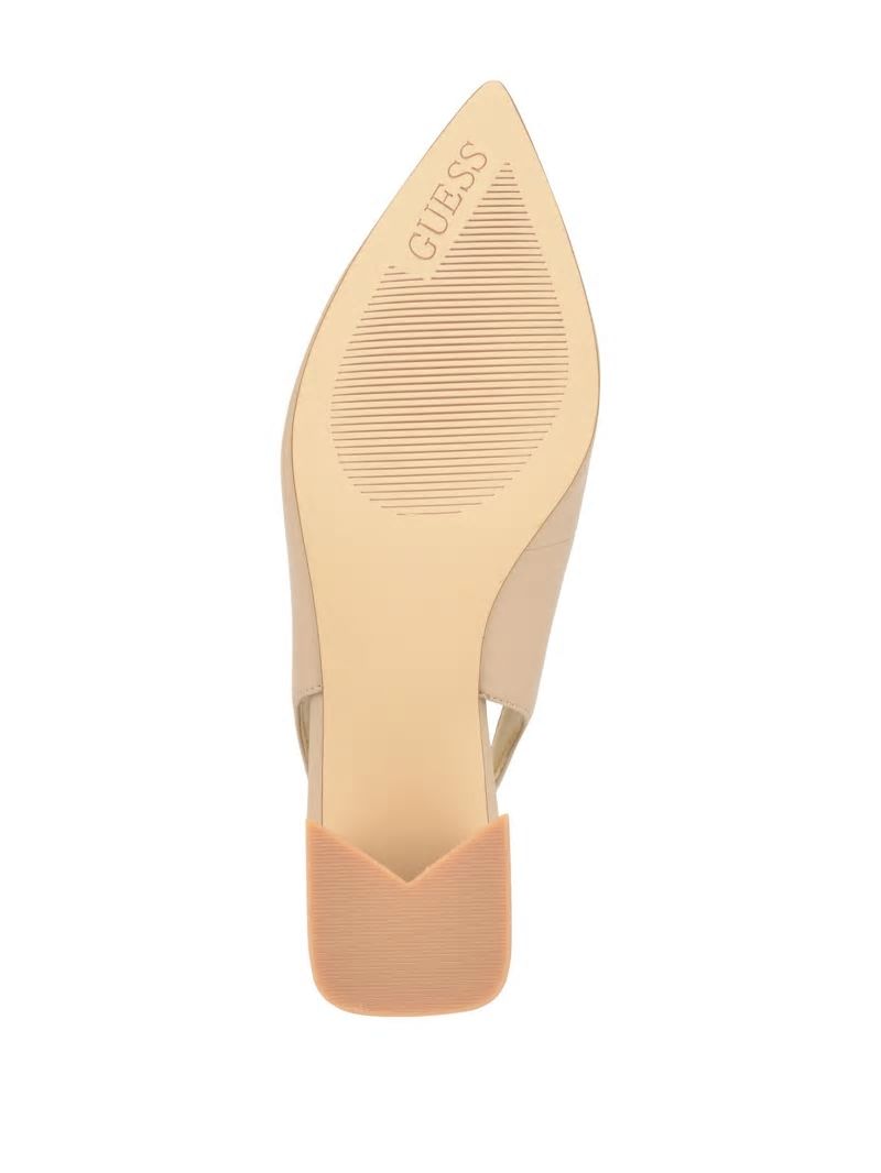 Guess Zanda Slingback Block Heels - Taupe