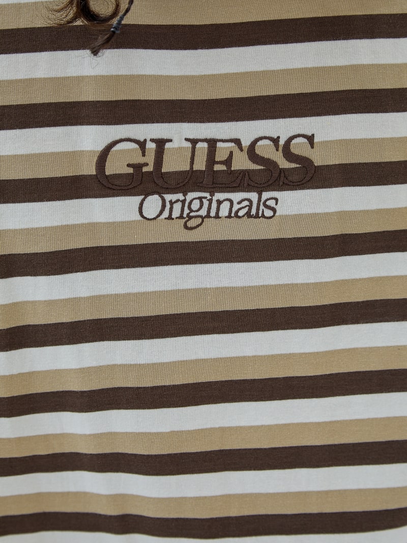 Guess GUESS Originals Eco Striped Tee - Coarse Brown Multi