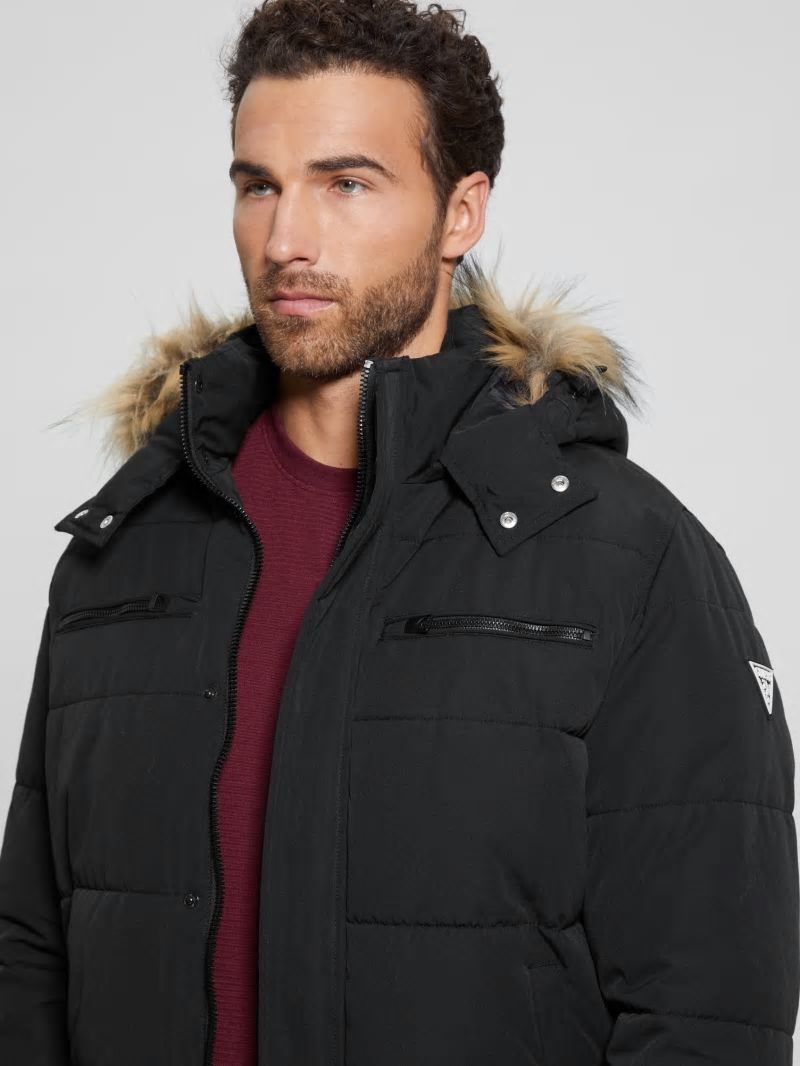 Guess Heavy Flight Puffer Jacket - Black