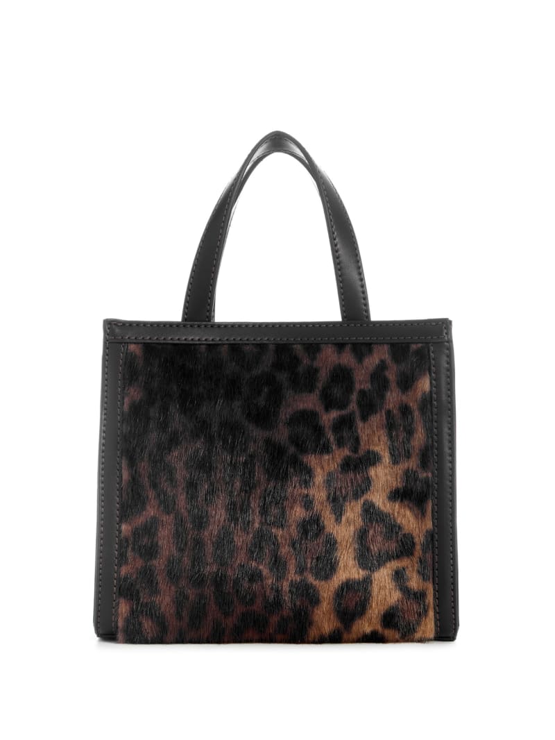 Guess Bergen Compartment Mini Tote - Leopard