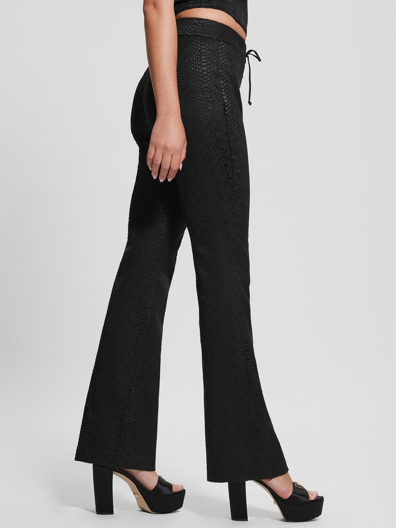 Guess Kiersten Lace-Up Pants - Black