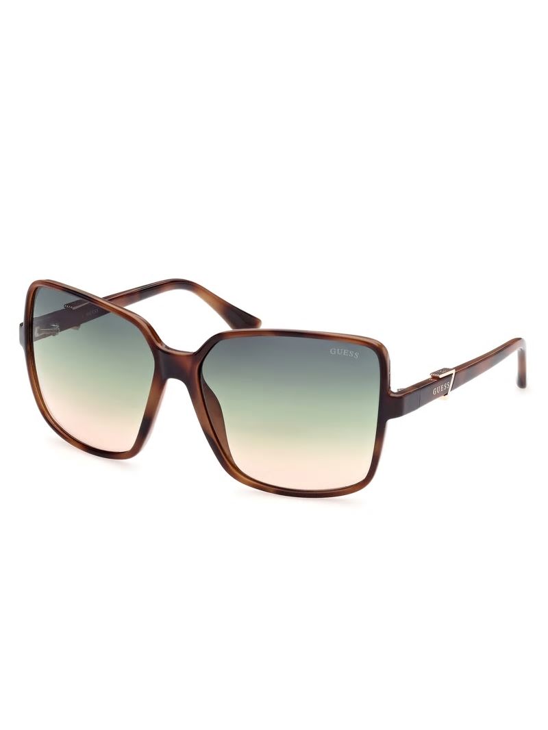 Guess Oversized Square Logo Sunglasses - 53p Tort