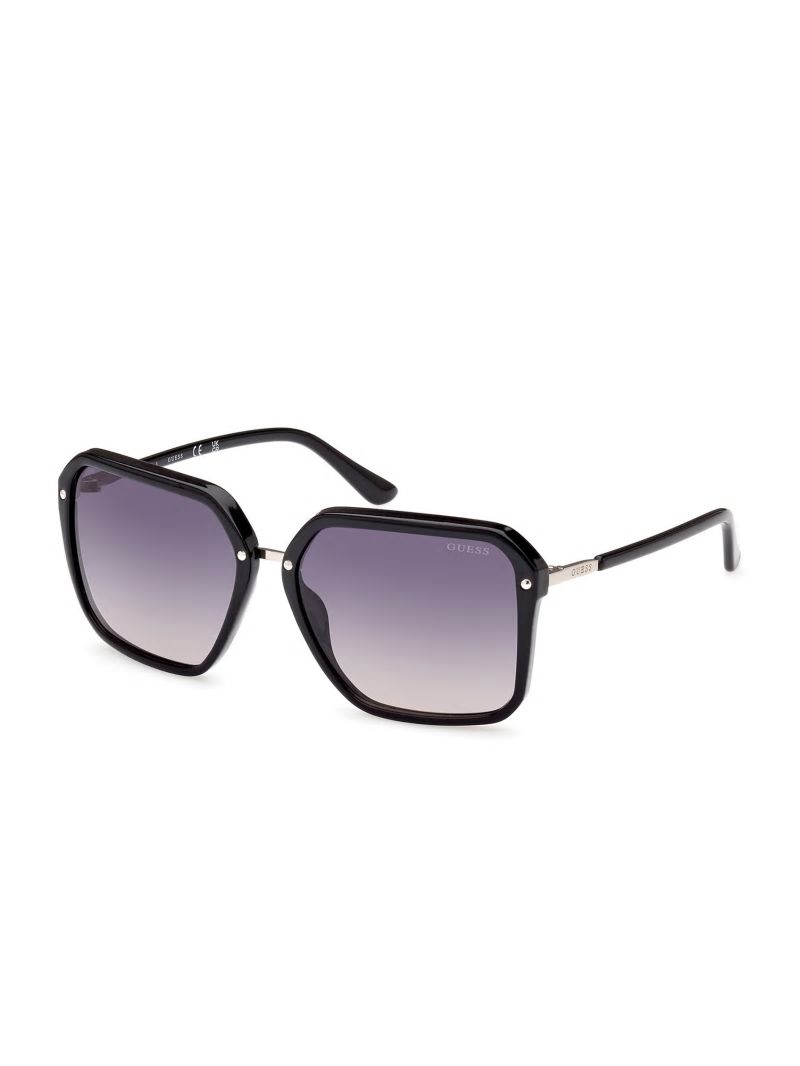 Guess Elena Oversized Square Sunglasses - Silver