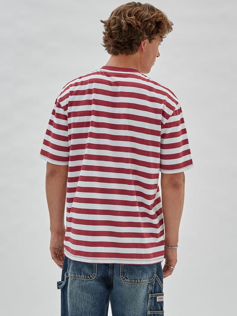 Guess GUESS Originals Eco Simple Stripe Tee - Autumn Spice Multi