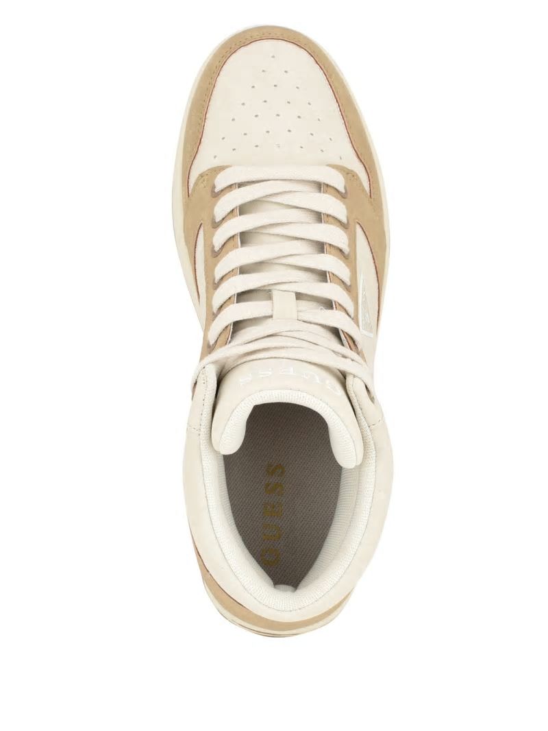 Guess Tubulo Triangle High-Top Sneakers - Light Brown