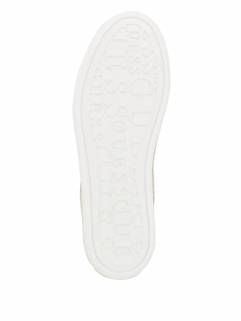 Guess Giaa Logo Print Low-Top Sneakers - Gold