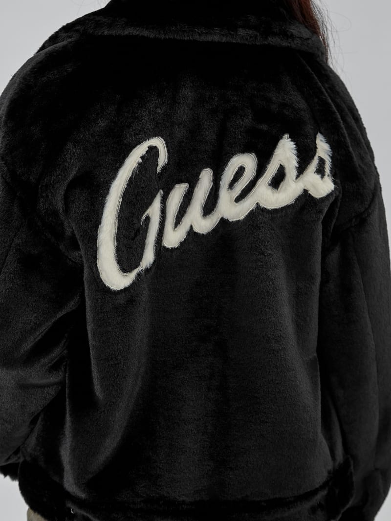 Guess GUESS Originals Oversized Fur Jacket - Black