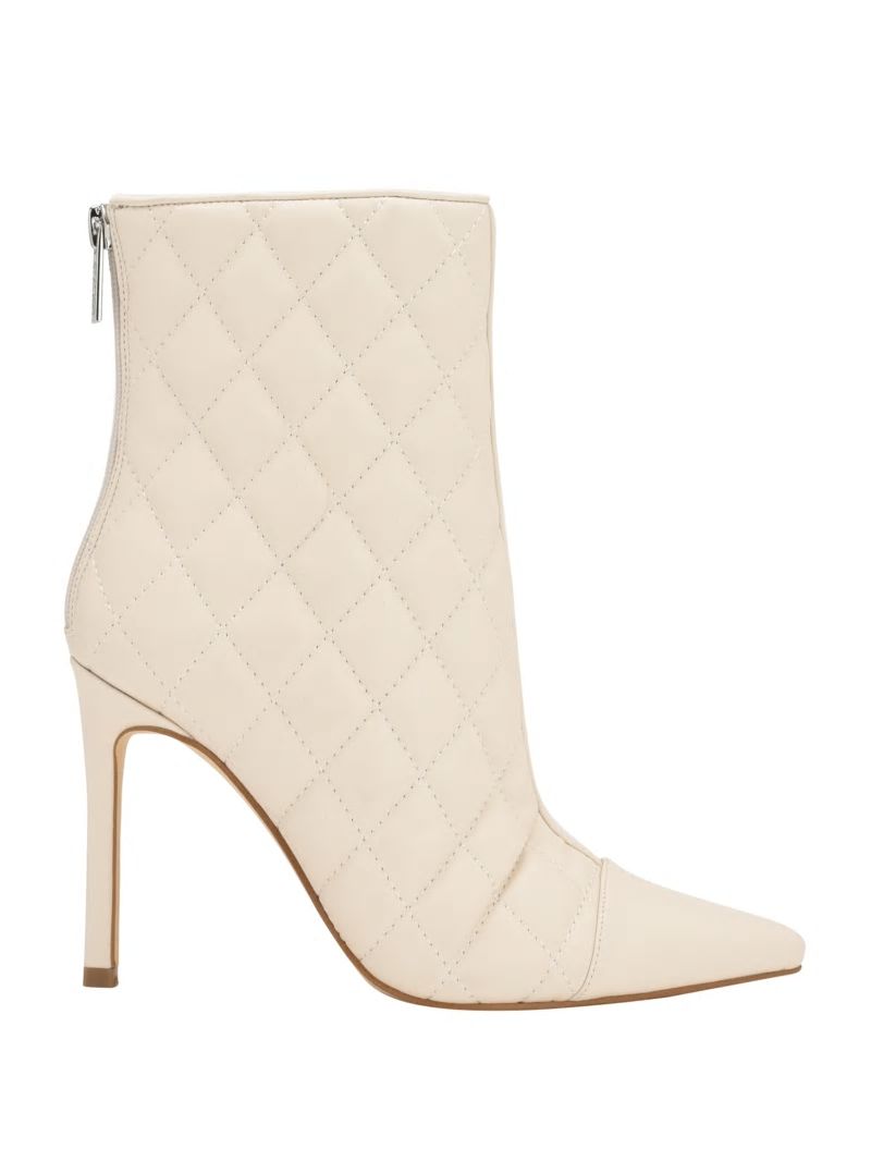 Guess Simoney Zip-Up Booties - Ivory 150