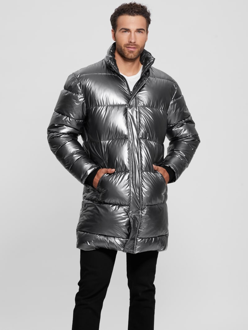 Guess Polar Puffer Jacket - Metallic Silver