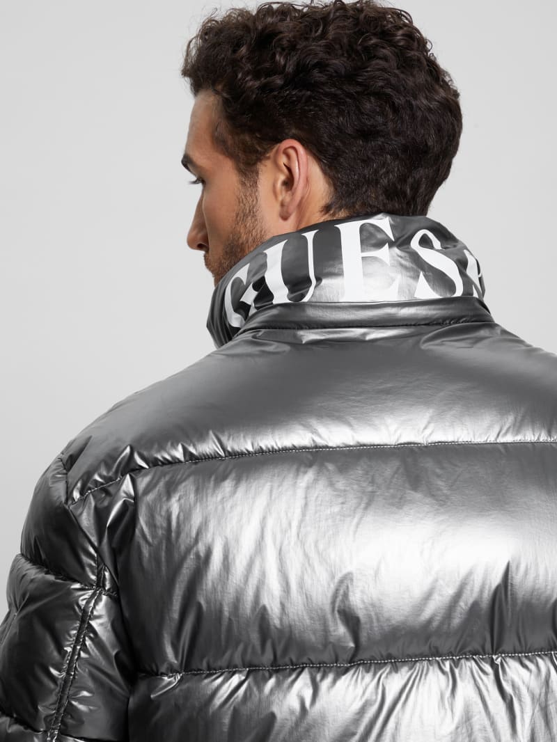 Guess Polar Puffer Jacket - Metallic Silver