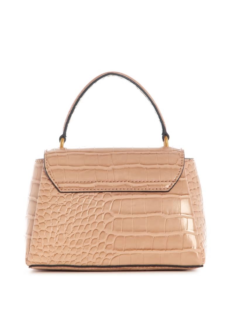 Guess Montreal Faux-Crocodile Mini Crossbody - Taupe