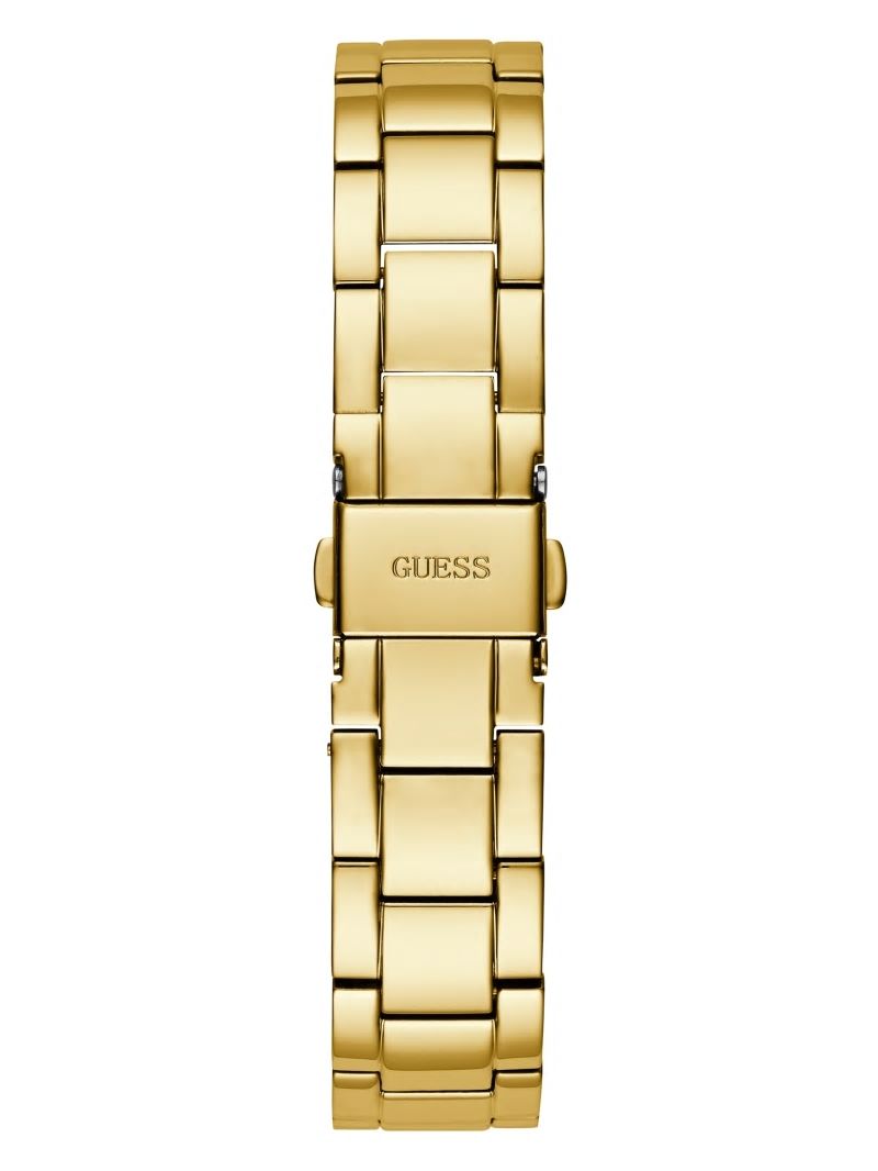 Guess Gold-Tone and Crystal Analog Watch - Gold