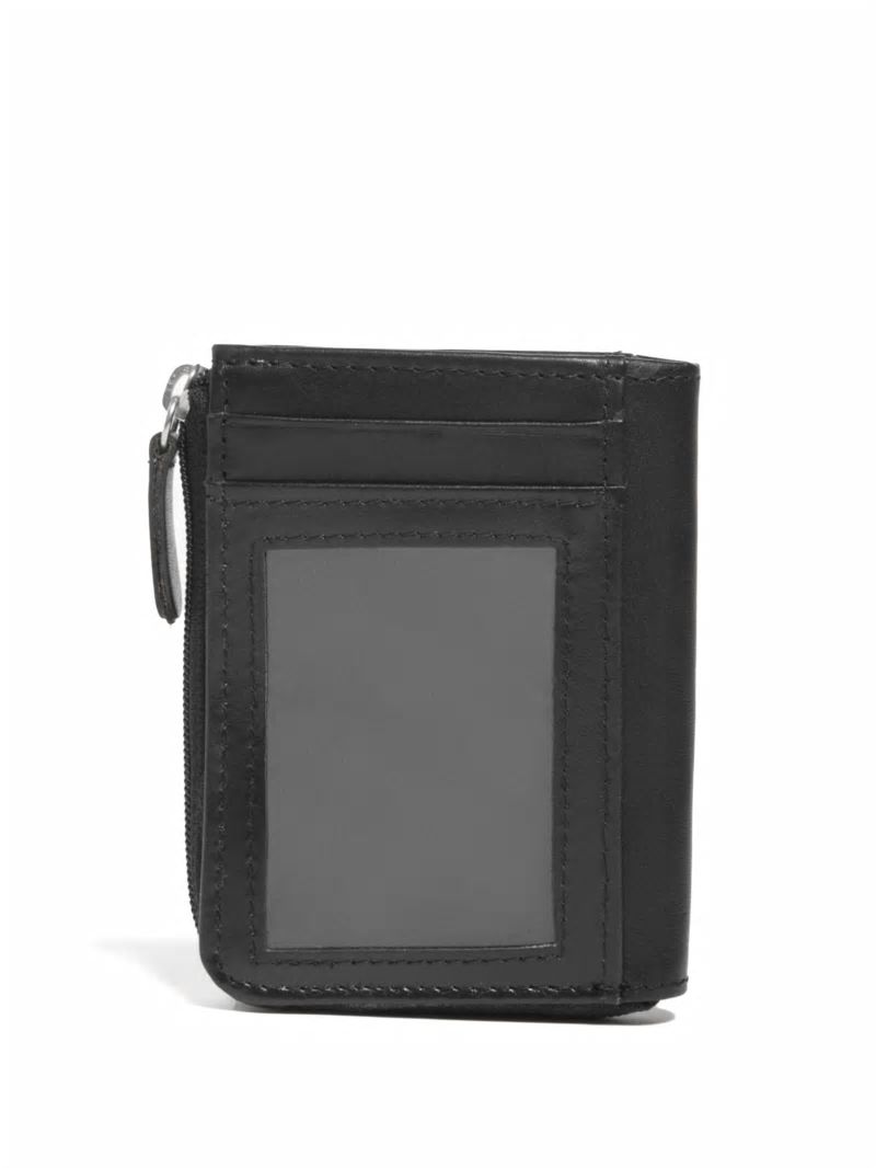 Guess Mathias Half-Zip Wallet - Black Snakeskin