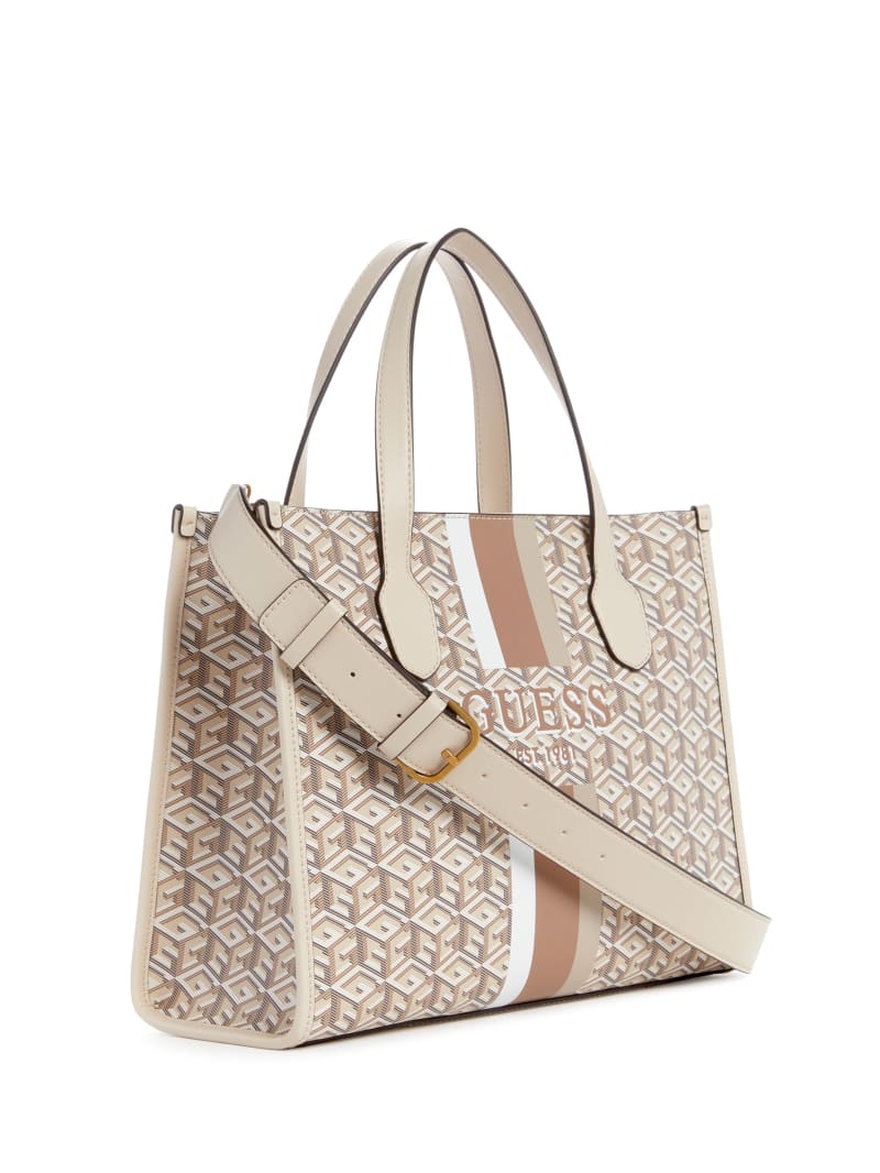 Guess Silvana G Cube Tote - Saddle