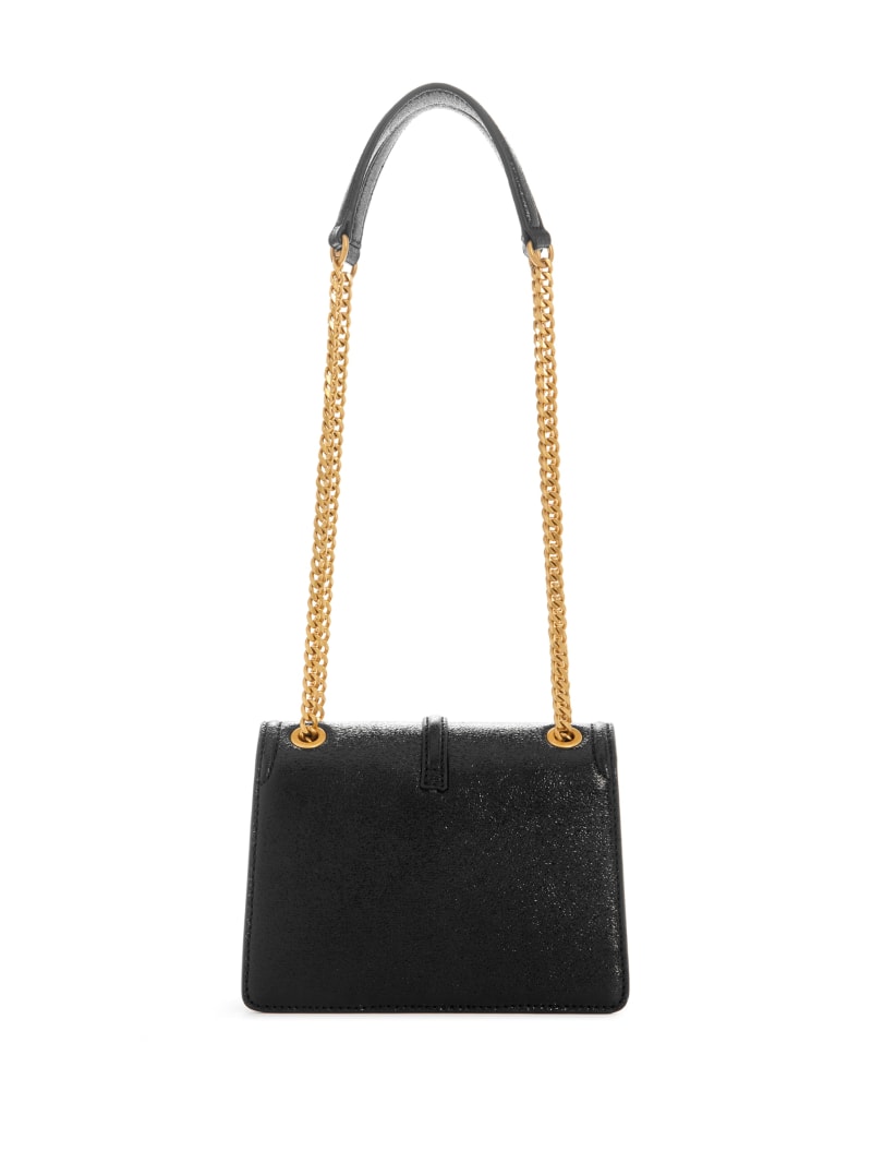 Guess Gilded Glamour Mini Convertible Crossbody - Black Floral Print