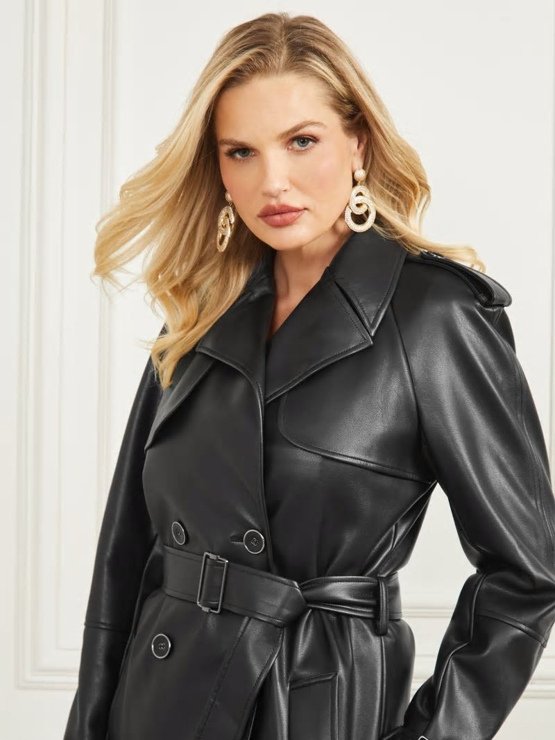 Guess Thorne Trench Coat - Black