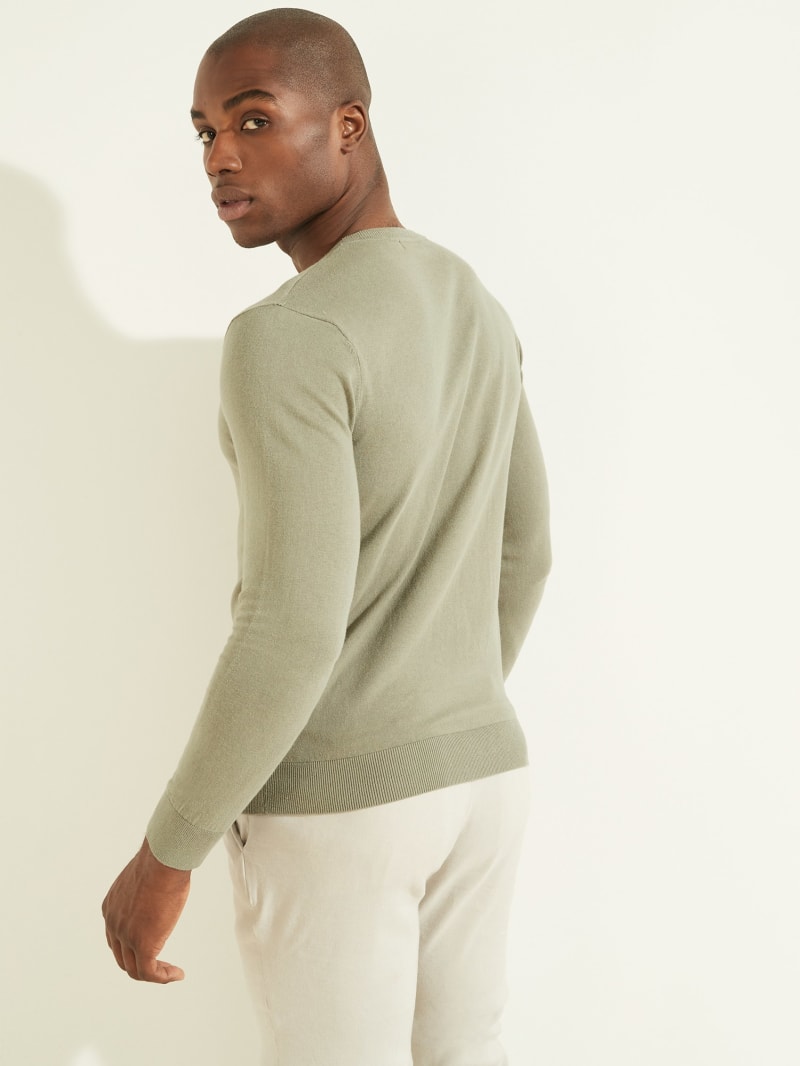 Guess Essential Crewneck Sweater - Mossy Green