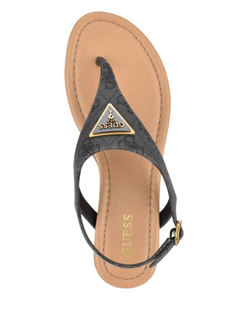 Guess Unali Thong Sandals - Black 001