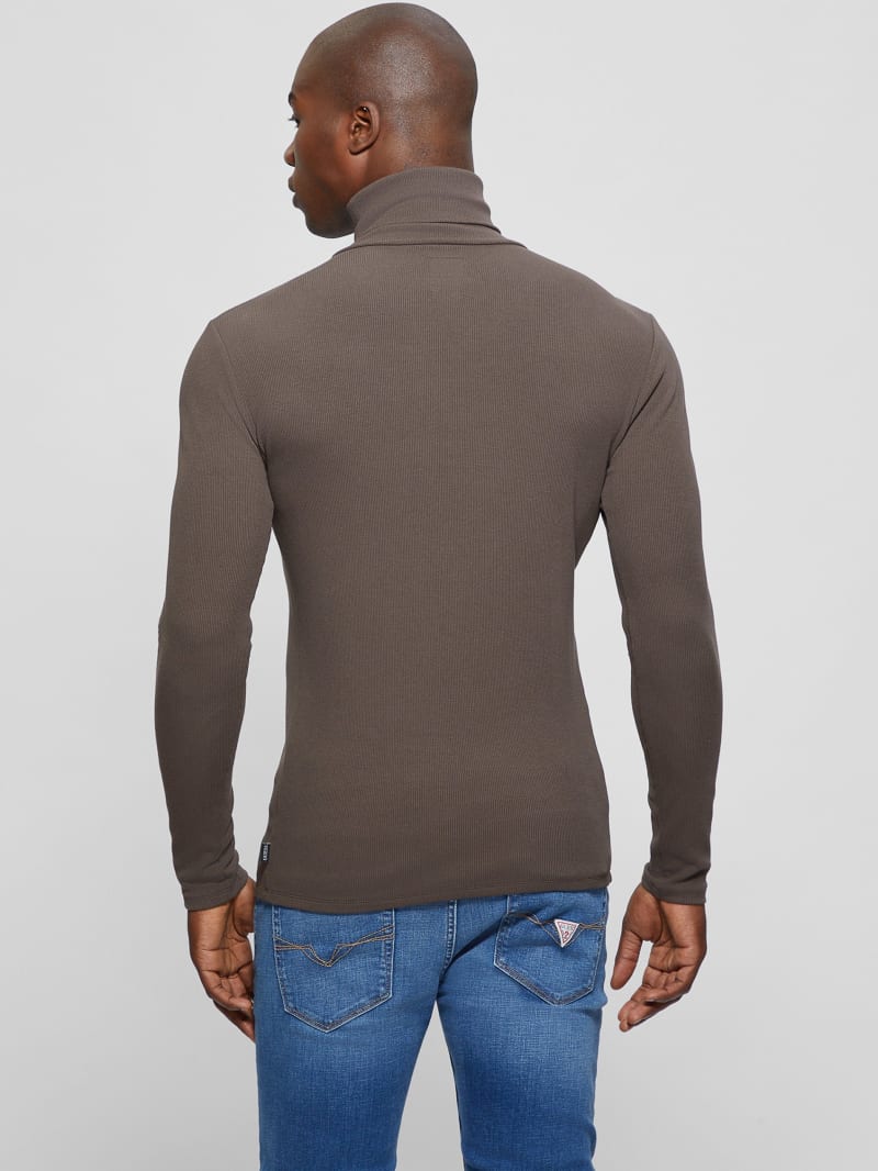 Guess Mateo Turtleneck Tee - Chocolate Brownie