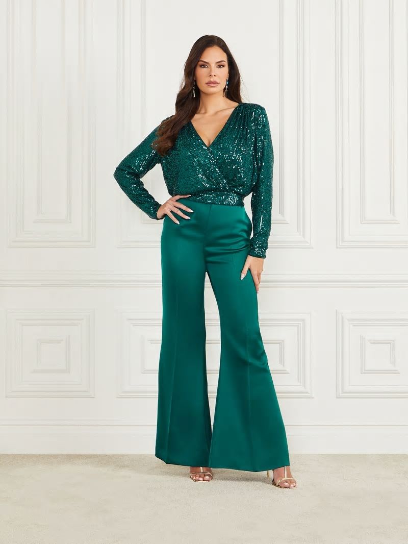 Guess Kellis Flare Pant - Ornate Teal