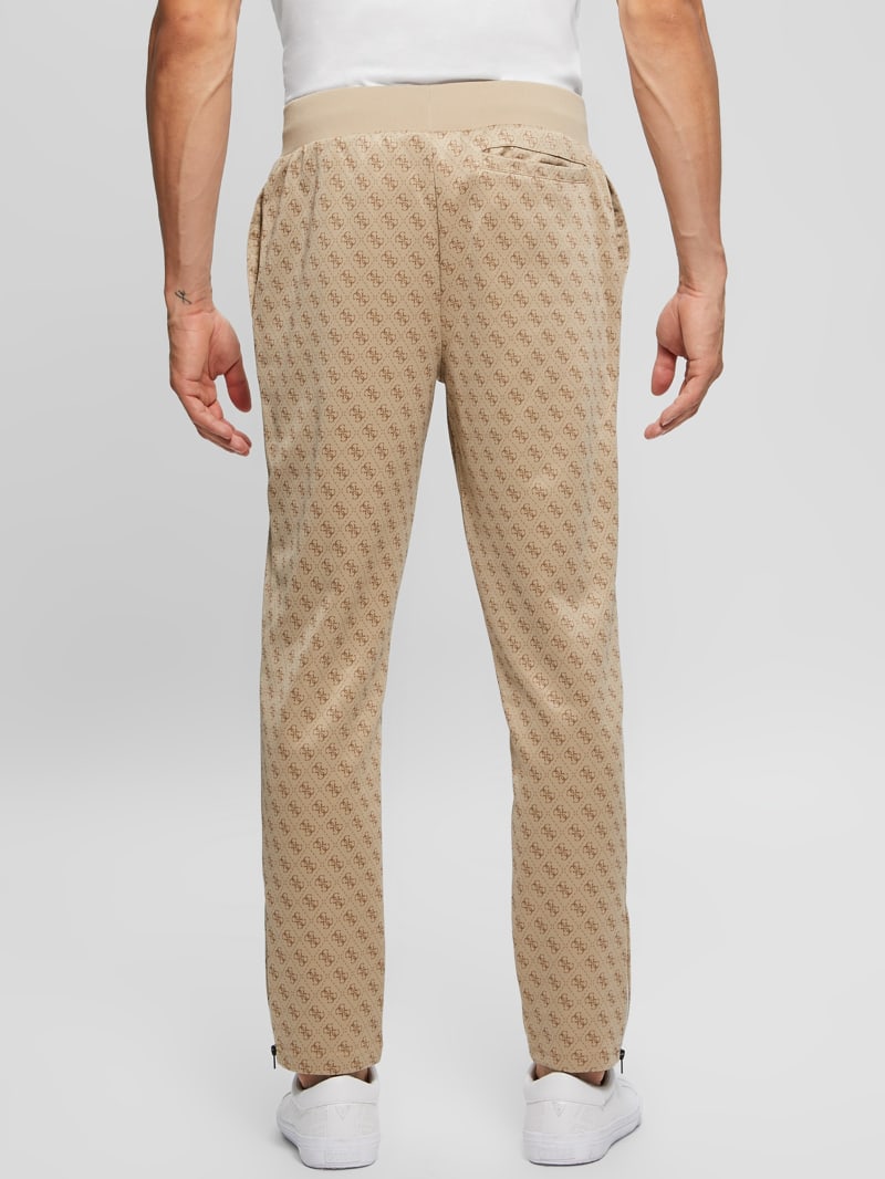 Guess Eco Korbin Track Pants - 4g Aop Beige Blanco