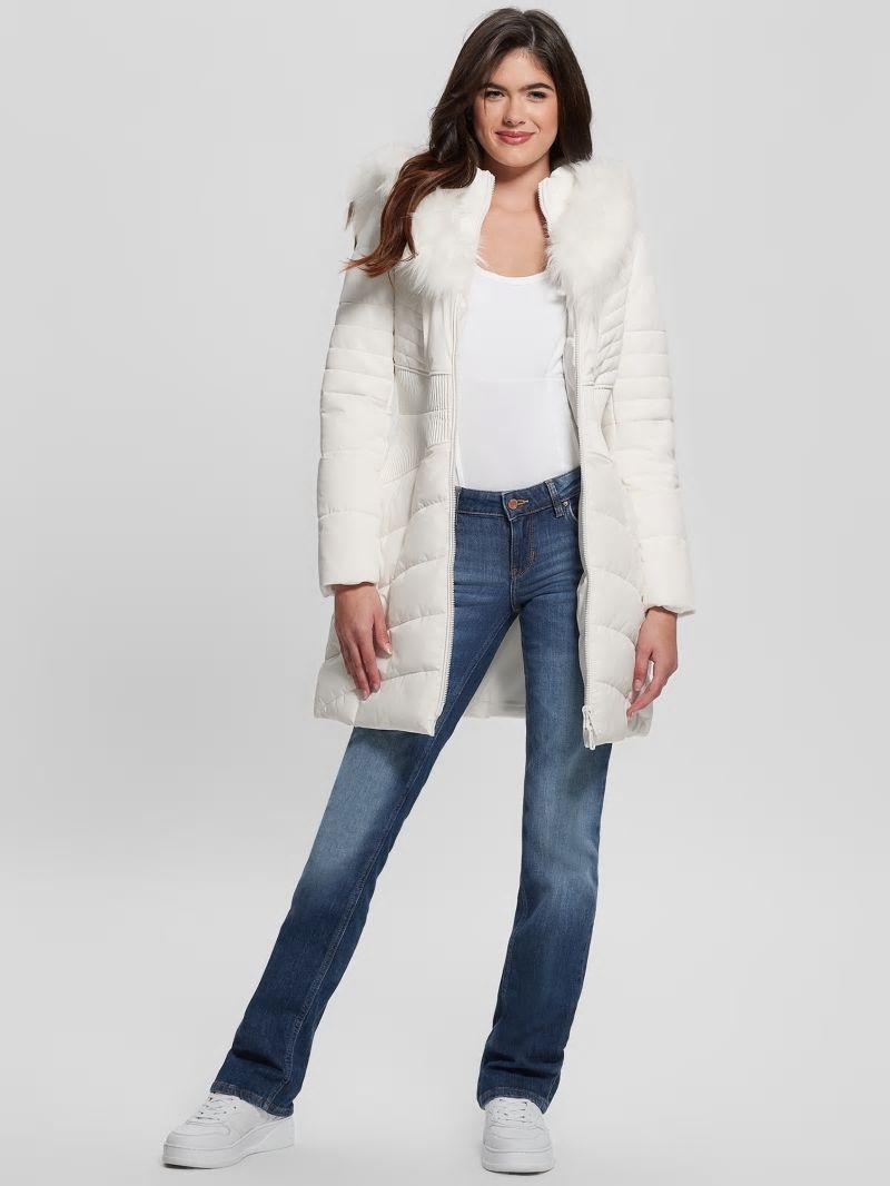 Guess Eco Oxana Quilted Jacket - Pure White