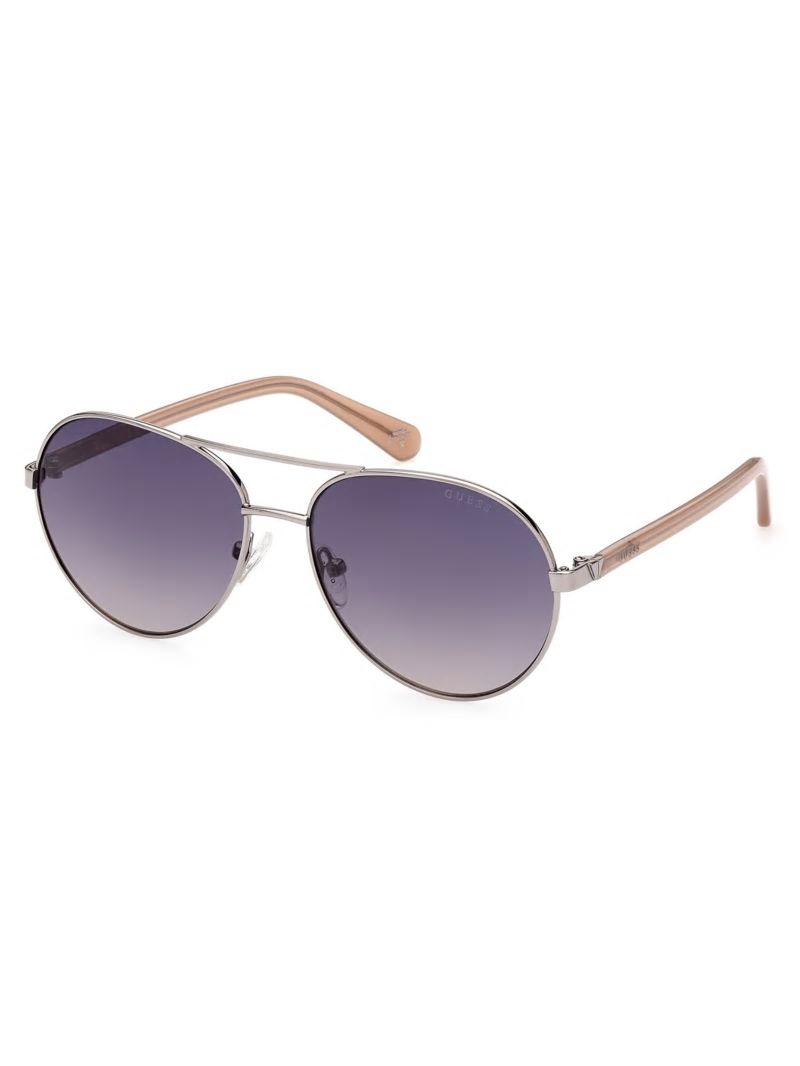 Guess Gold-Tone Aviator Sunglasses - Silver