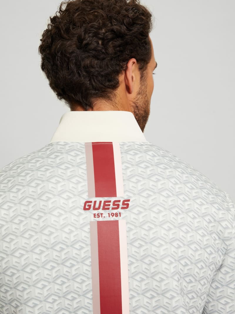 Guess Rolph Signature Cube Jacket - Macro G Cube White Combo