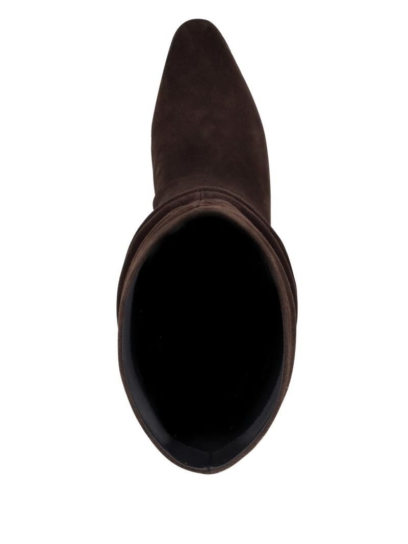 Guess Yeppy Suede Slouch Booties - Dark Brown