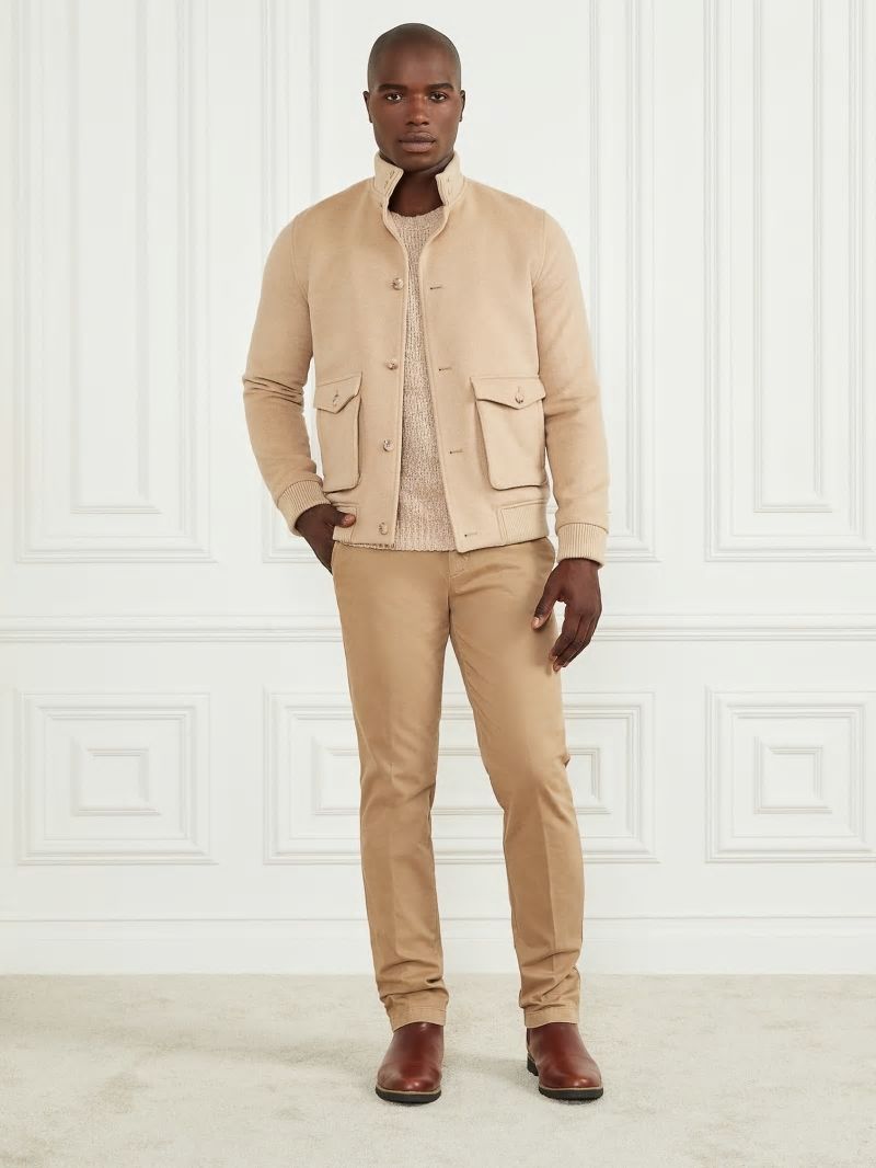 Guess Wool-Blend Utility Jacket - Herb Tan